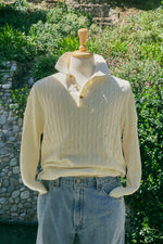 Cotton Cable Knitted  Polo