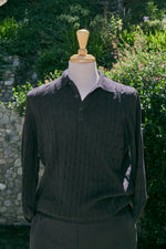Cotton Cable Knitted  Polo