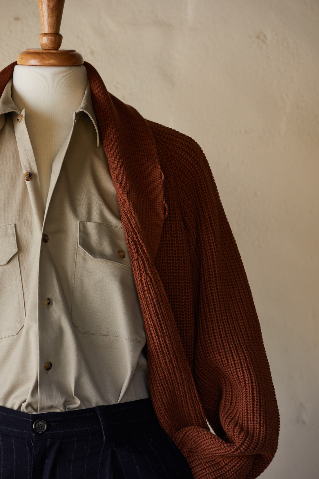 Marinaio Cotton Shawl Collar Cardigan