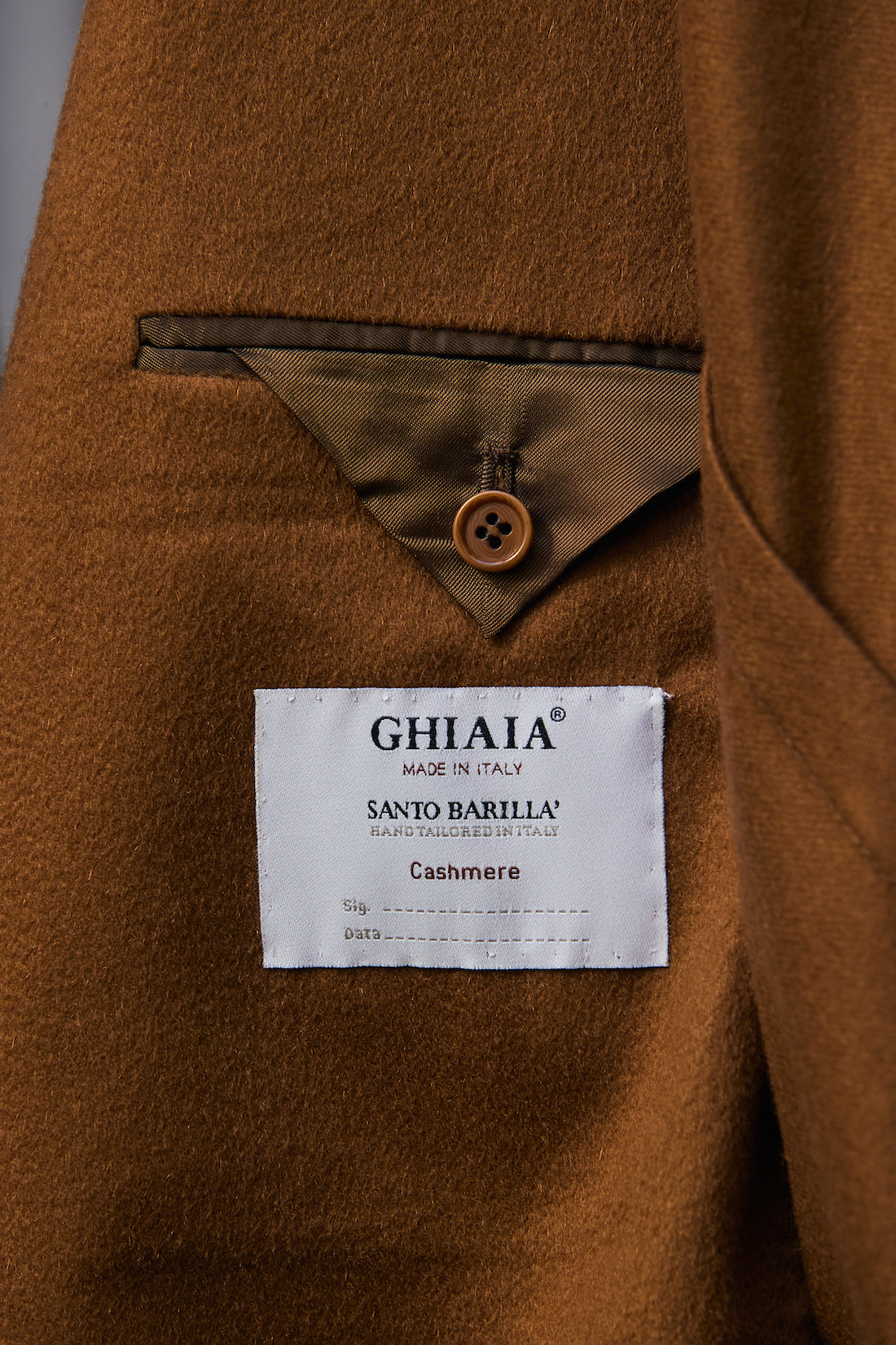 SARTORIA Cashmere "Spalla Milano" Single Breasted Blazer