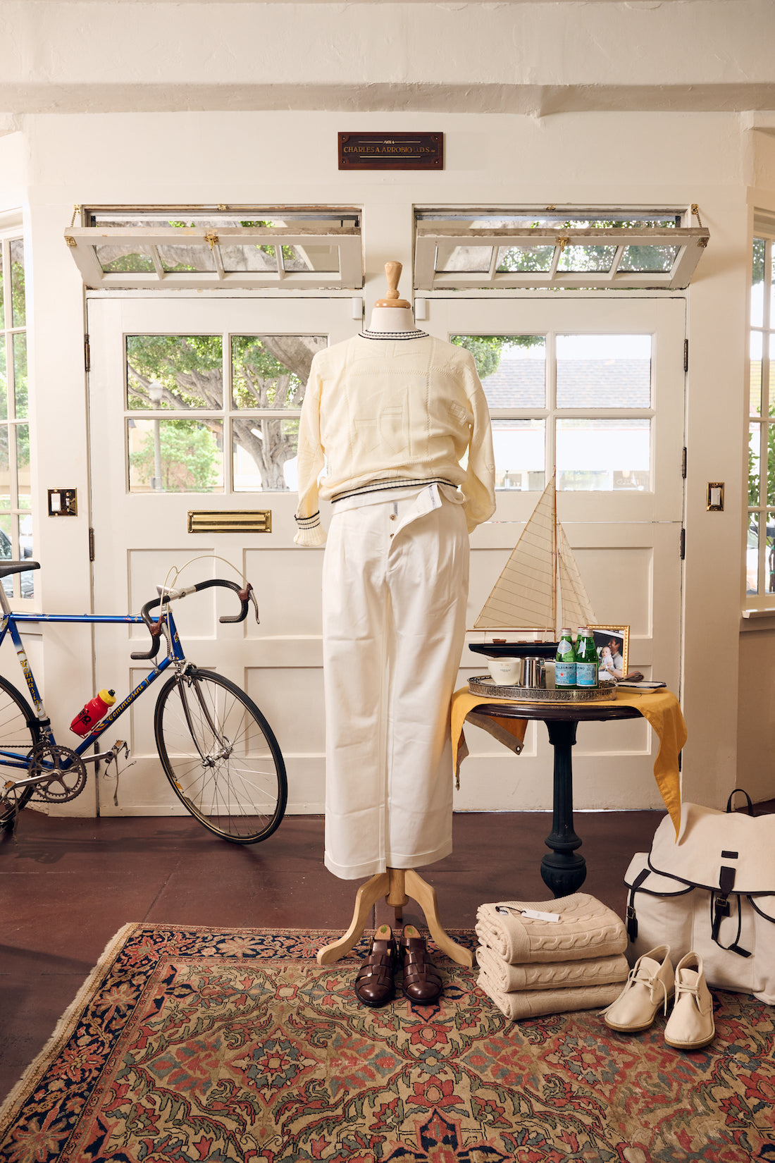 Marinaio Cotton Double Pleated Pants