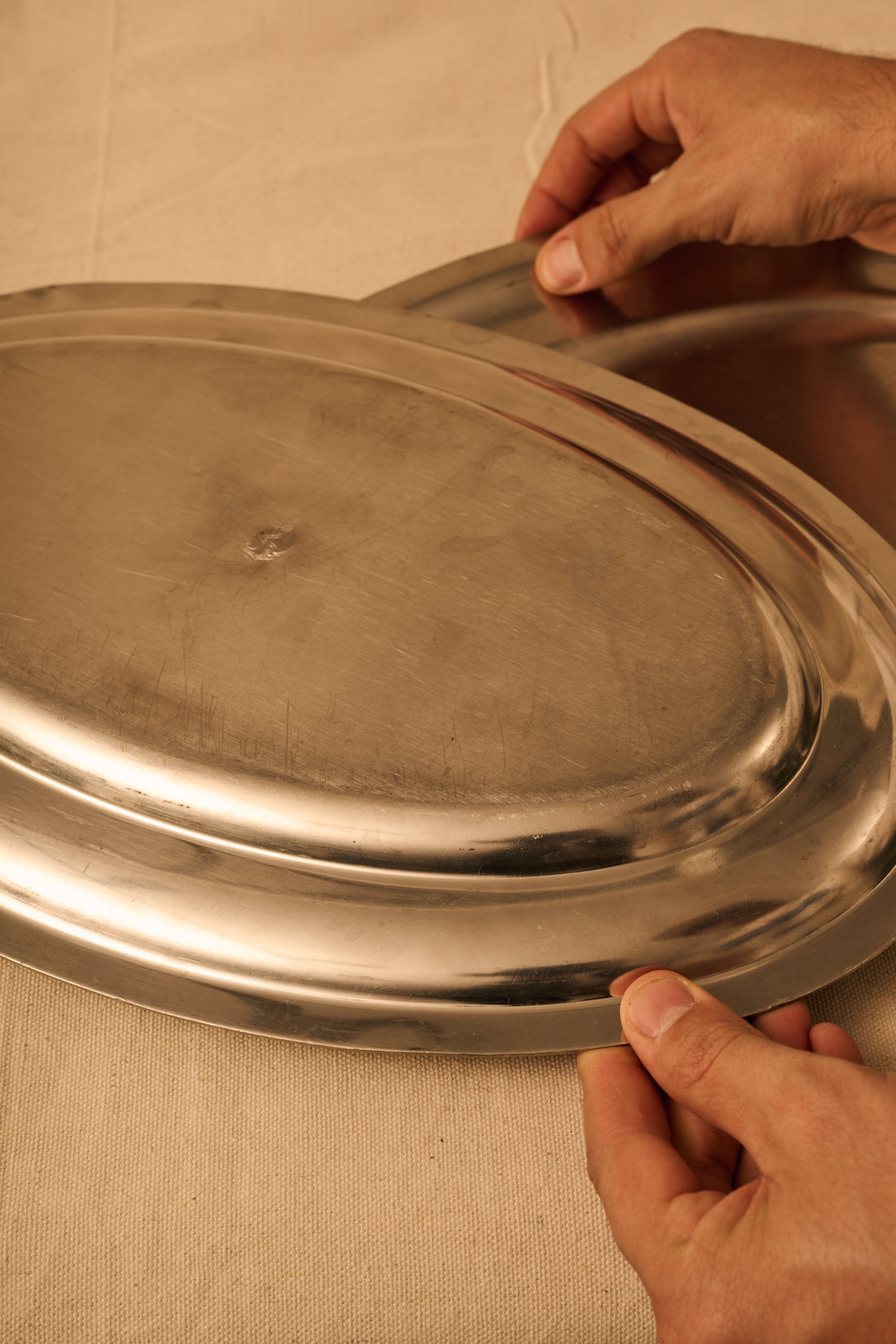 ARCHIVIO - Stainless French Marine National Serving Platter dish 16"