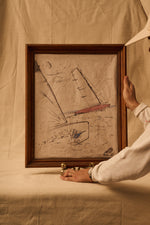 ARCHIVIO - America's Cup Illustration on raw canvas.