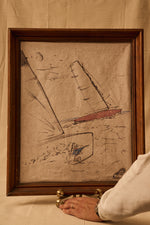 ARCHIVIO - America's Cup Illustration on raw canvas.