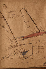 ARCHIVIO - America's Cup Illustration on raw canvas.