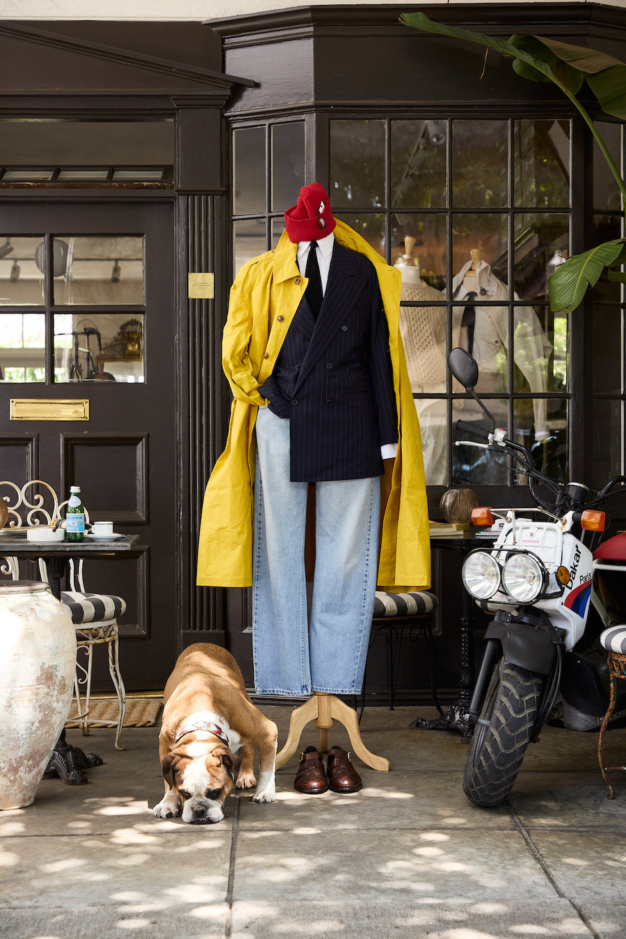 Waxed Cotton-Canvas Belted Trench Coat