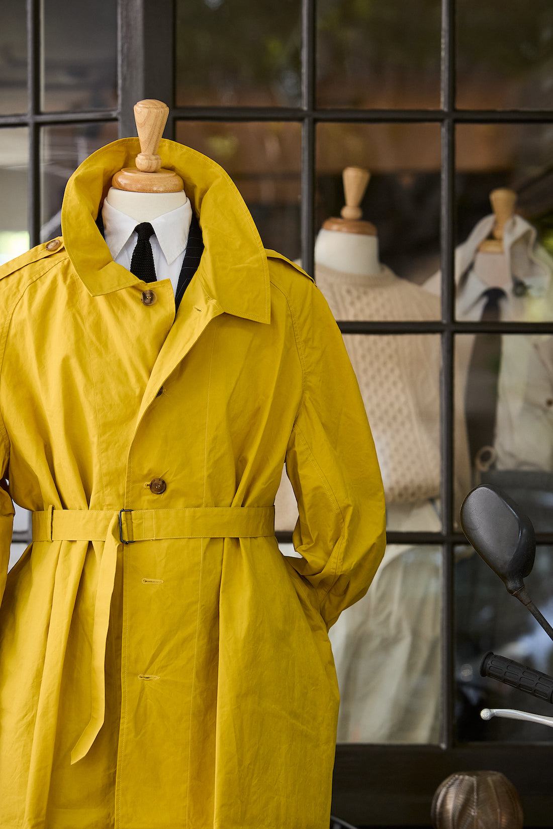 Waxed Cotton-Canvas Belted Trench Coat