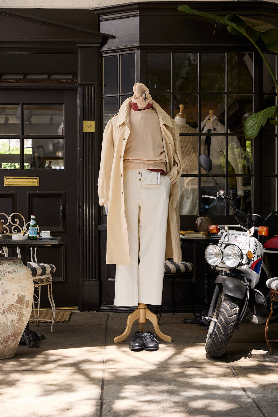 Waxed Cotton-Canvas Belted Trench Coat