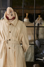 Waxed Cotton-Canvas Belted Trench Coat