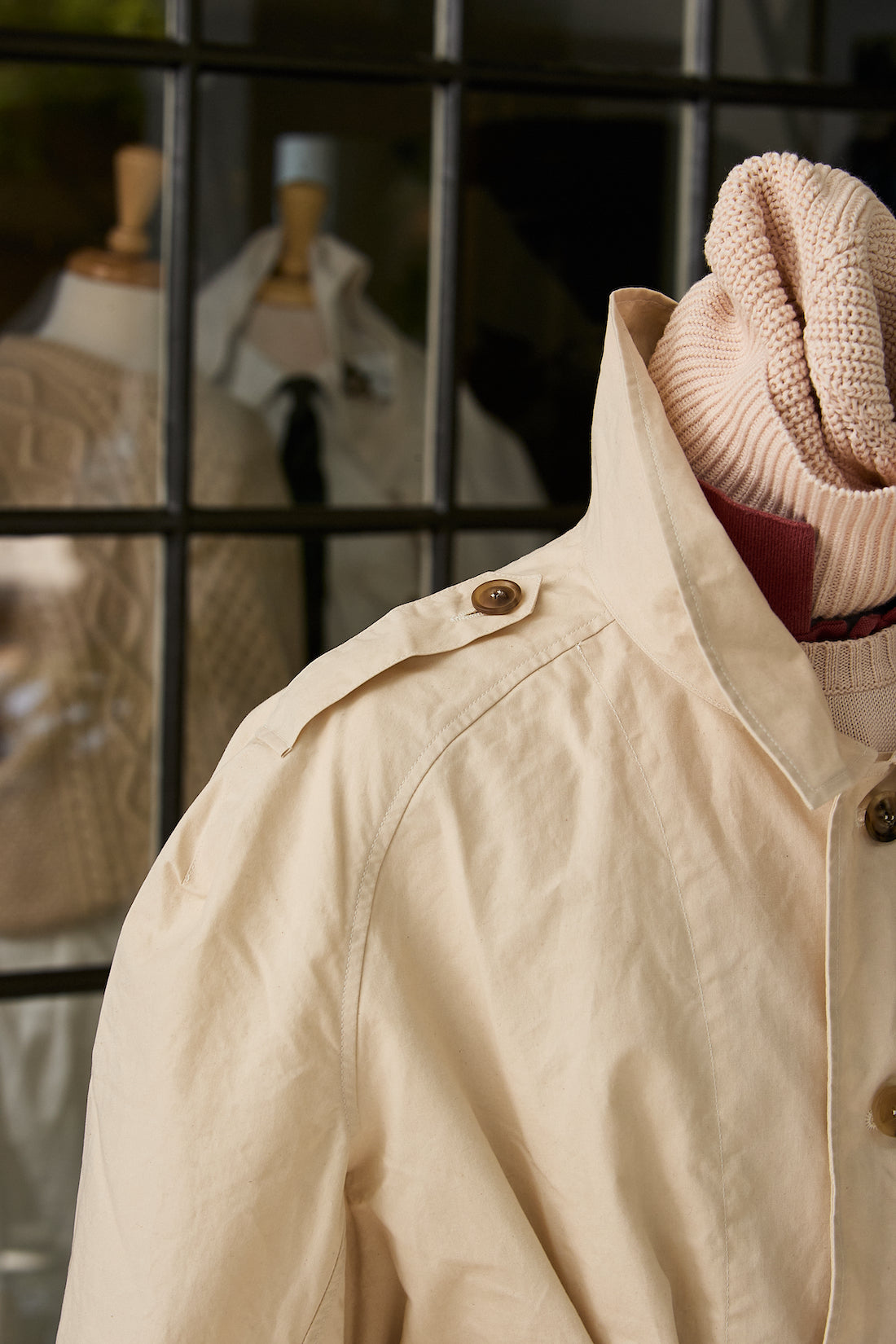 Waxed Cotton-Canvas Belted Trench Coat