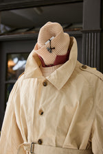 Waxed Cotton-Canvas Belted Trench Coat