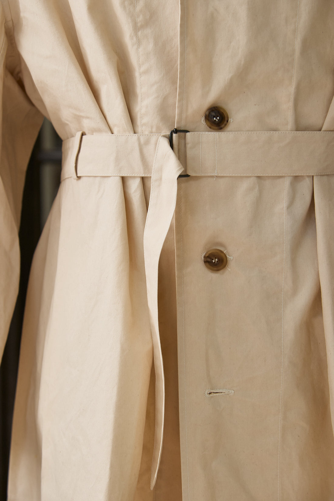 Waxed Cotton-Canvas Belted Trench Coat