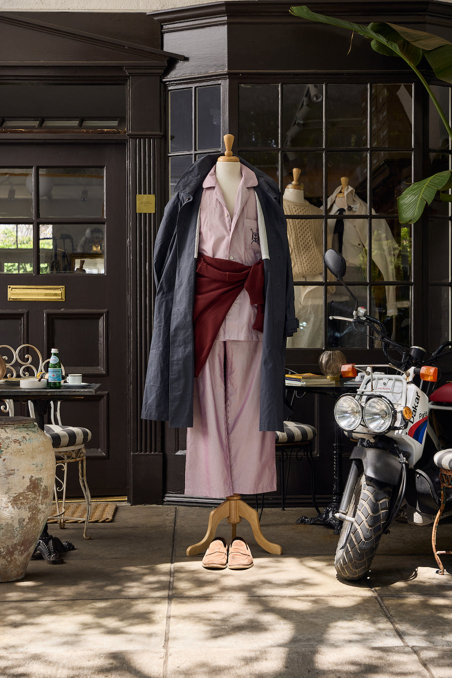 Waxed Cotton-Canvas Belted Trench Coat