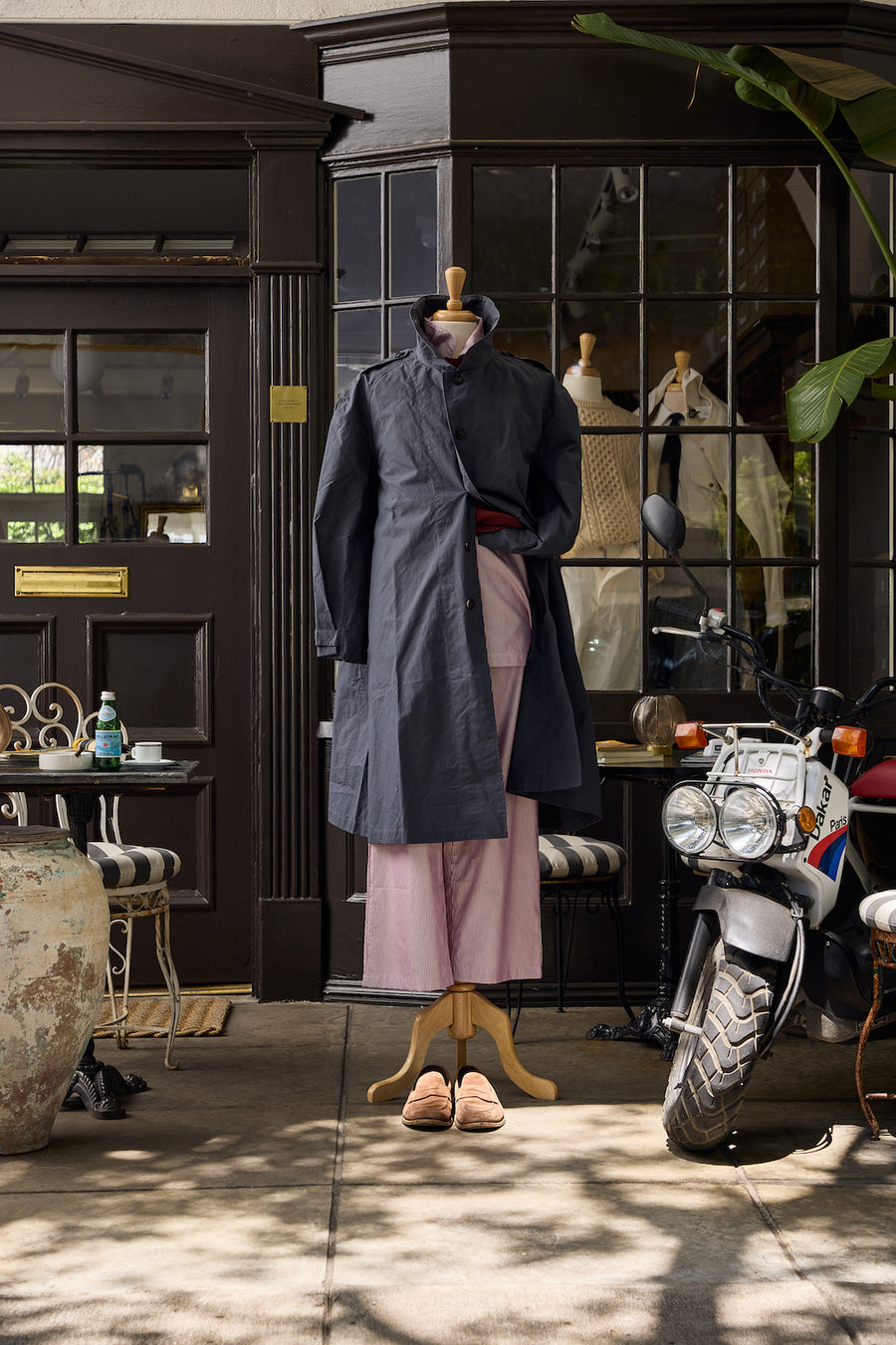 Waxed Cotton-Canvas Belted Trench Coat