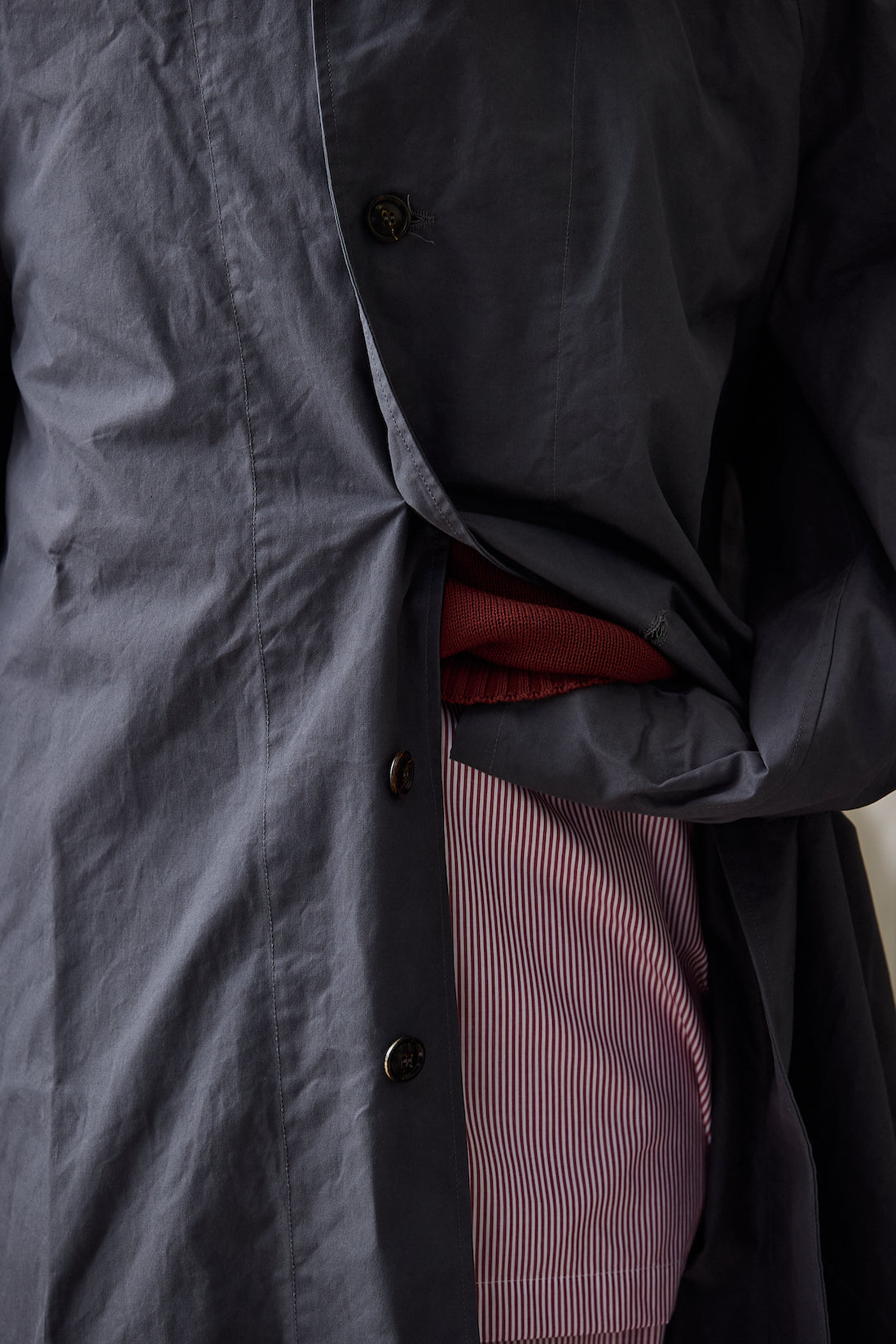Waxed Cotton-Canvas Belted Trench Coat