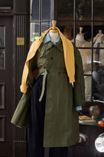Waxed Cotton-Canvas Belted Trench Coat