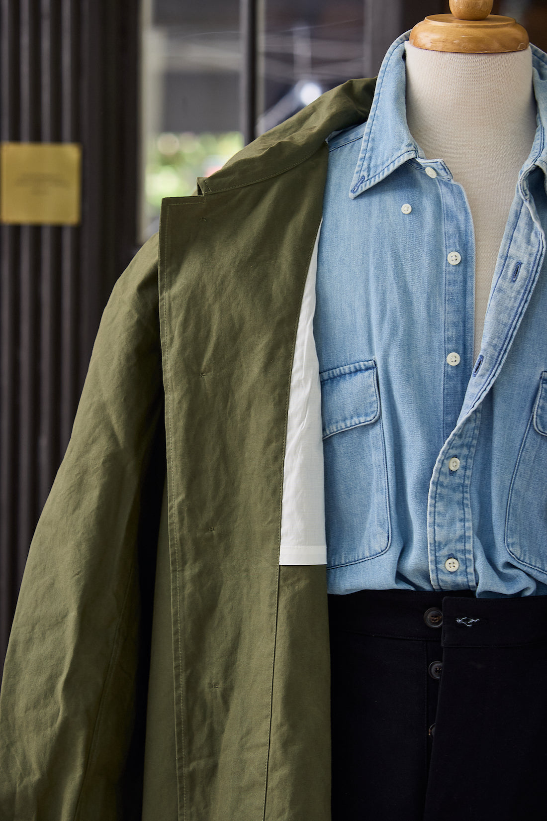 Waxed Cotton-Canvas Belted Trench Coat