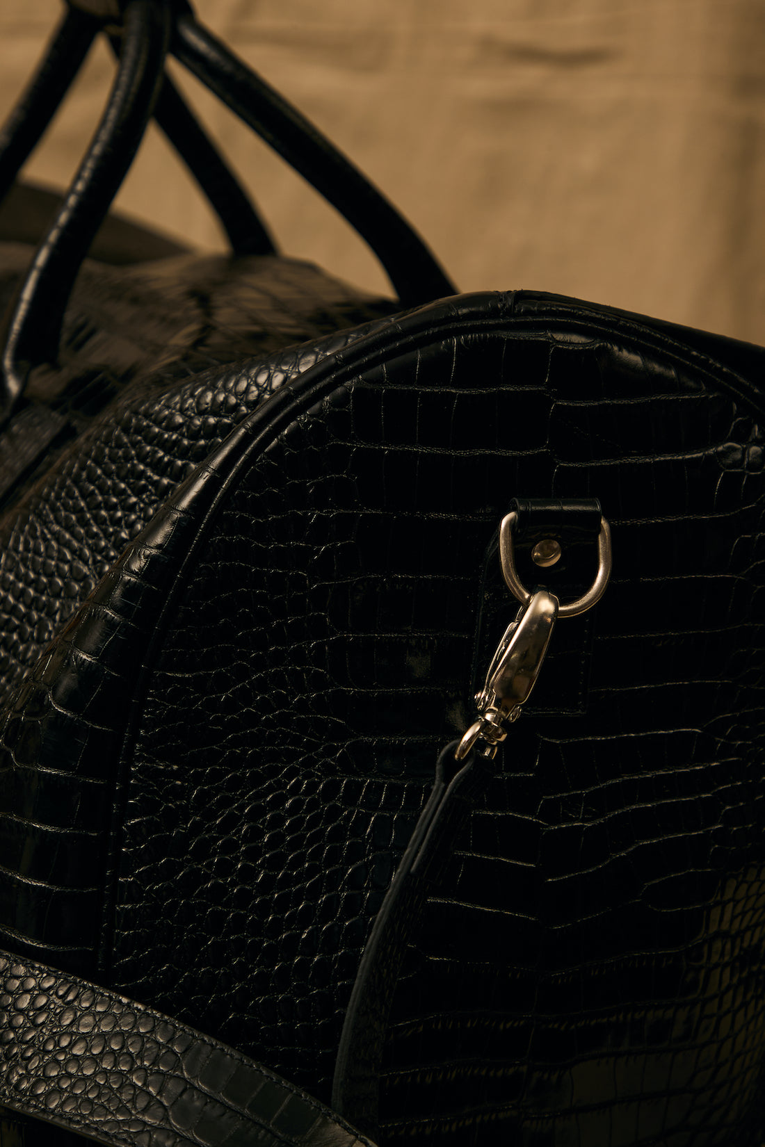 PELLE - Calf-Croco Leather Duffle Bag