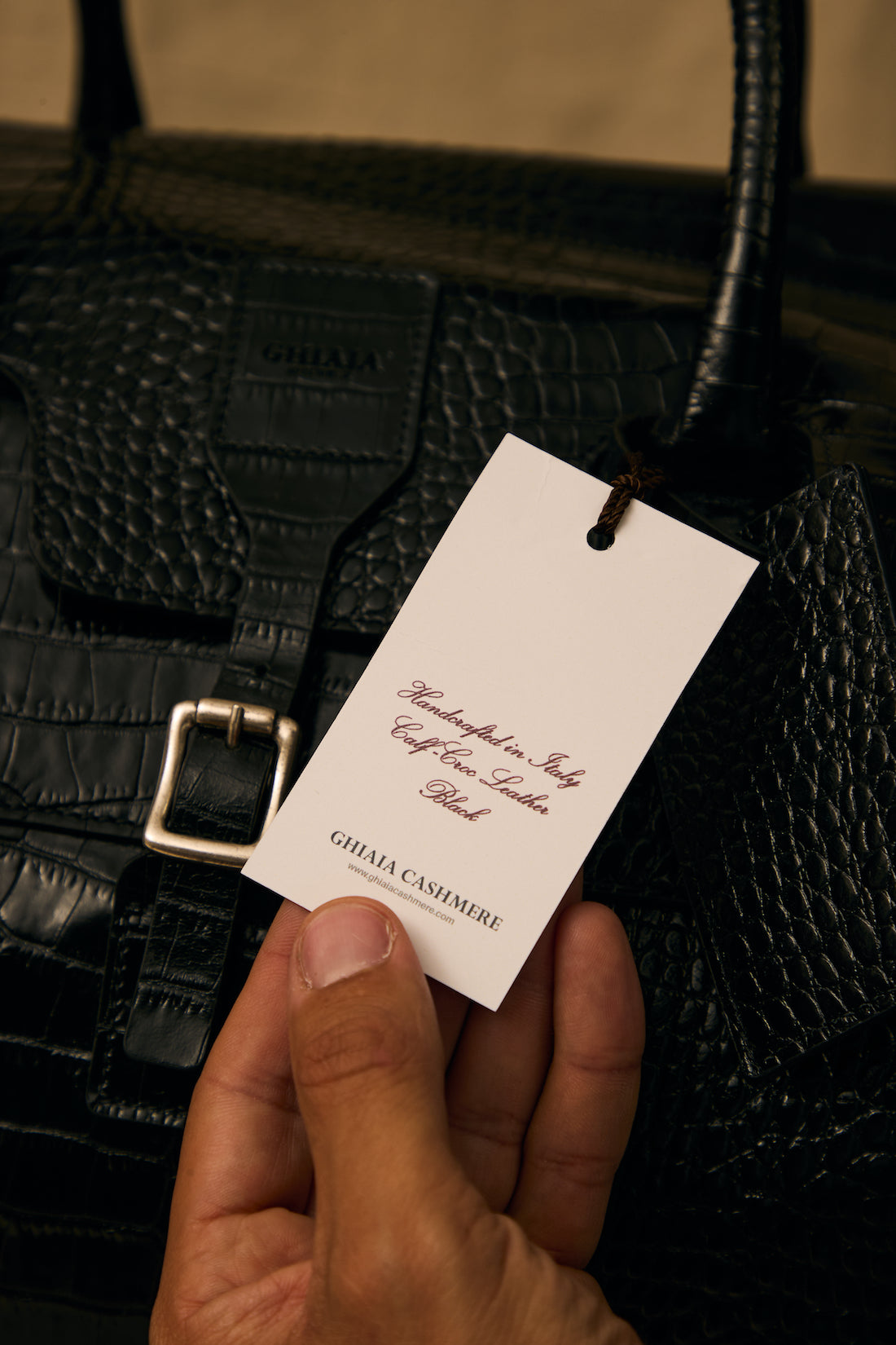 PELLE - Calf-Croco Leather Duffle Bag