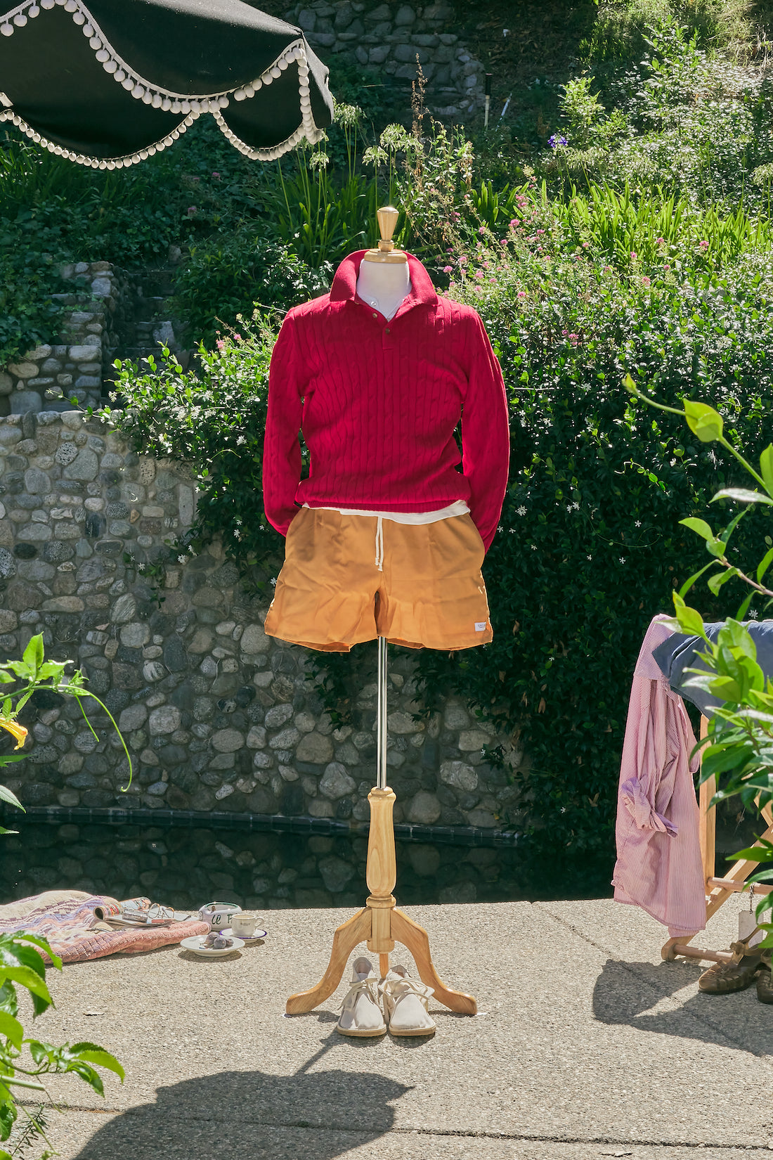 Cotton Cable Knitted  Polo