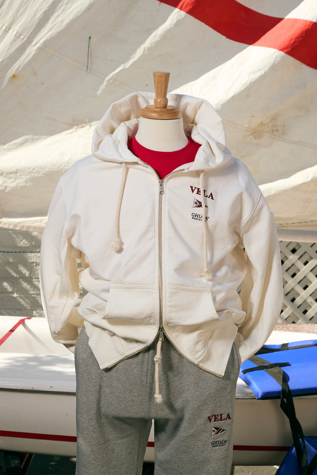 VELA Full-Zip Cotton Hooded Sweatshirt