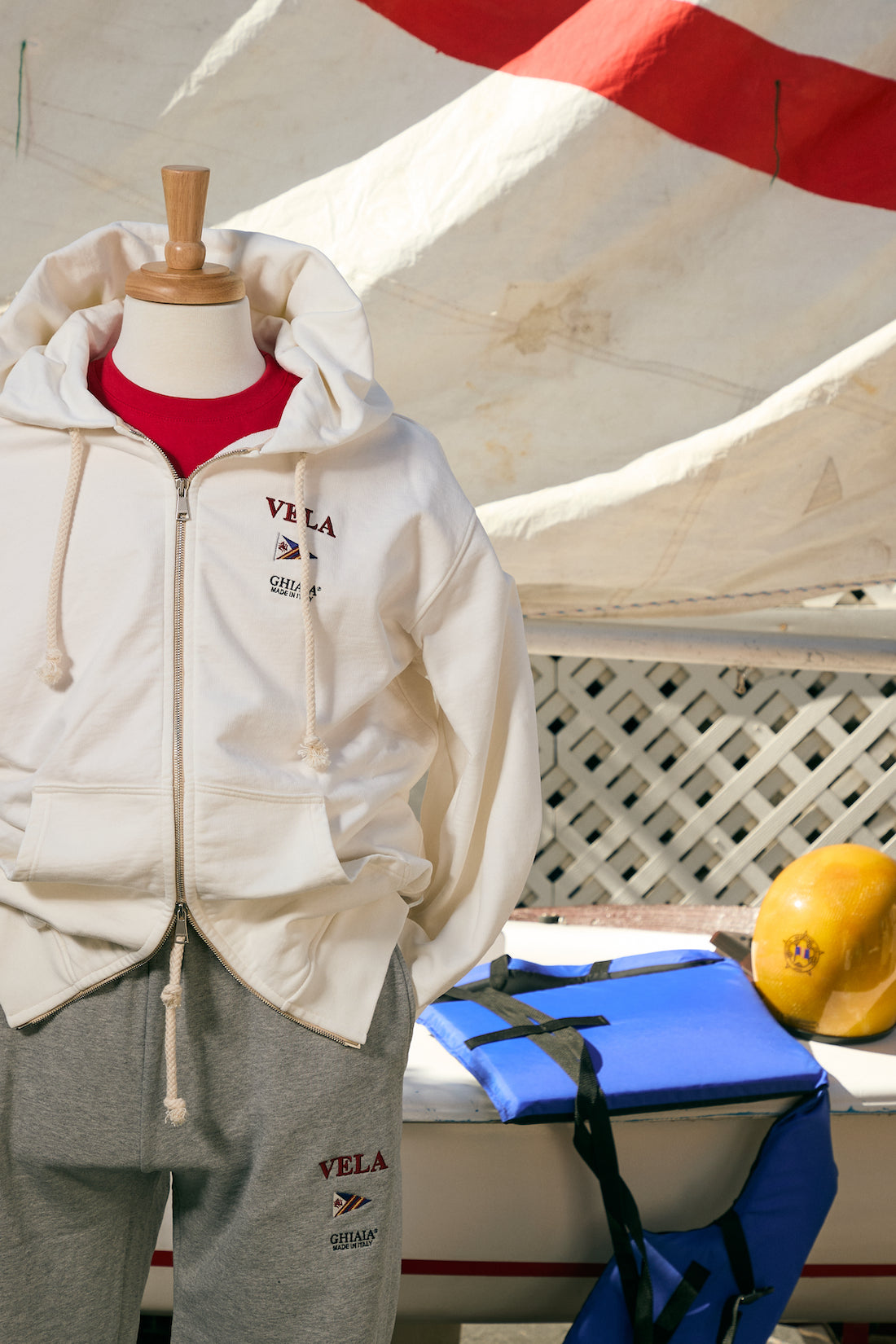 VELA Full-Zip Cotton Hooded Sweatshirt