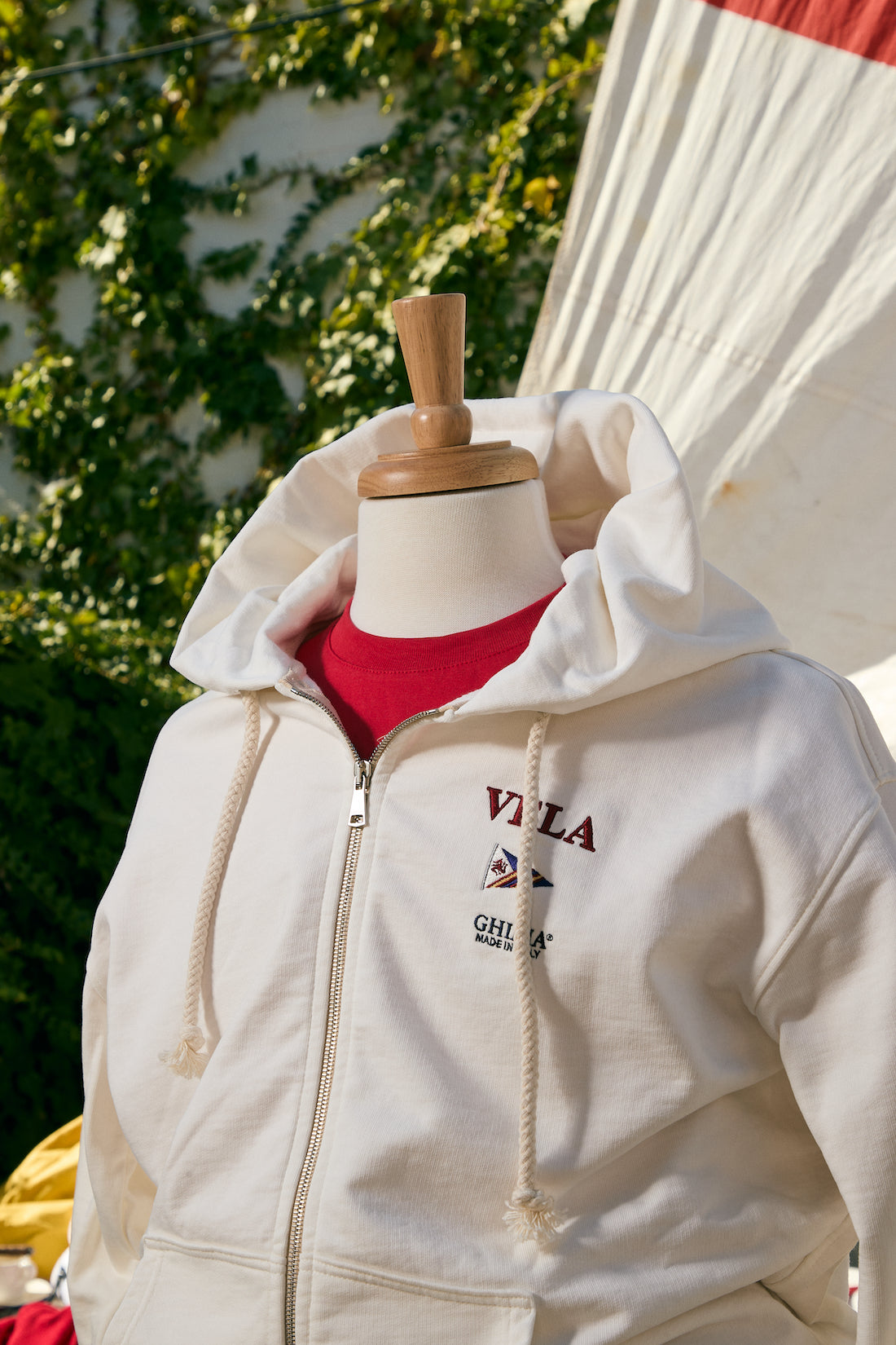 VELA Full-Zip Cotton Hooded Sweatshirt