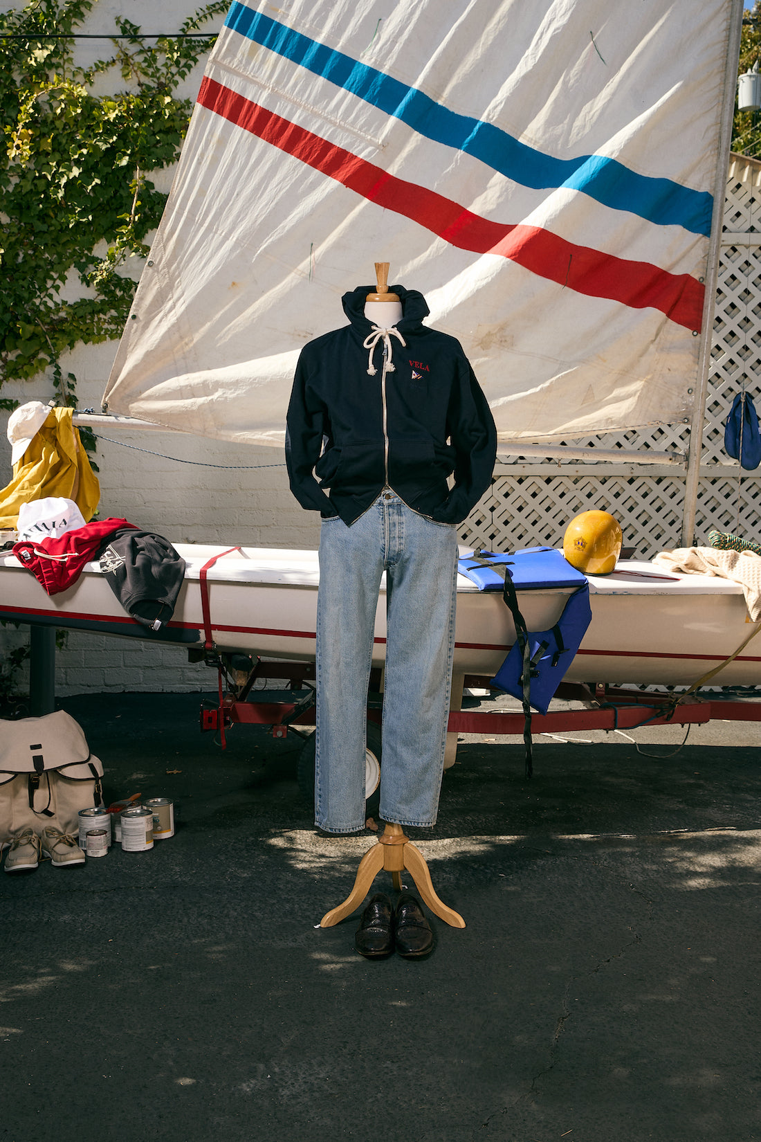 VELA Full-Zip Cotton Hooded Sweatshirt