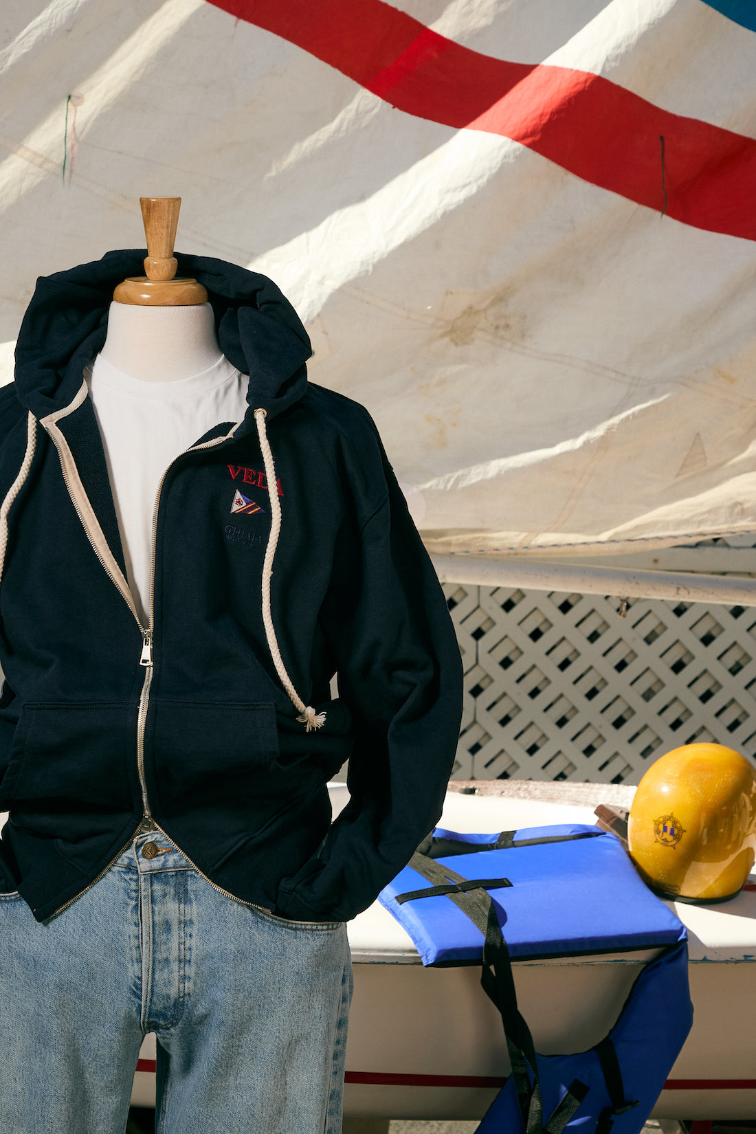 VELA Full-Zip Cotton Hooded Sweatshirt