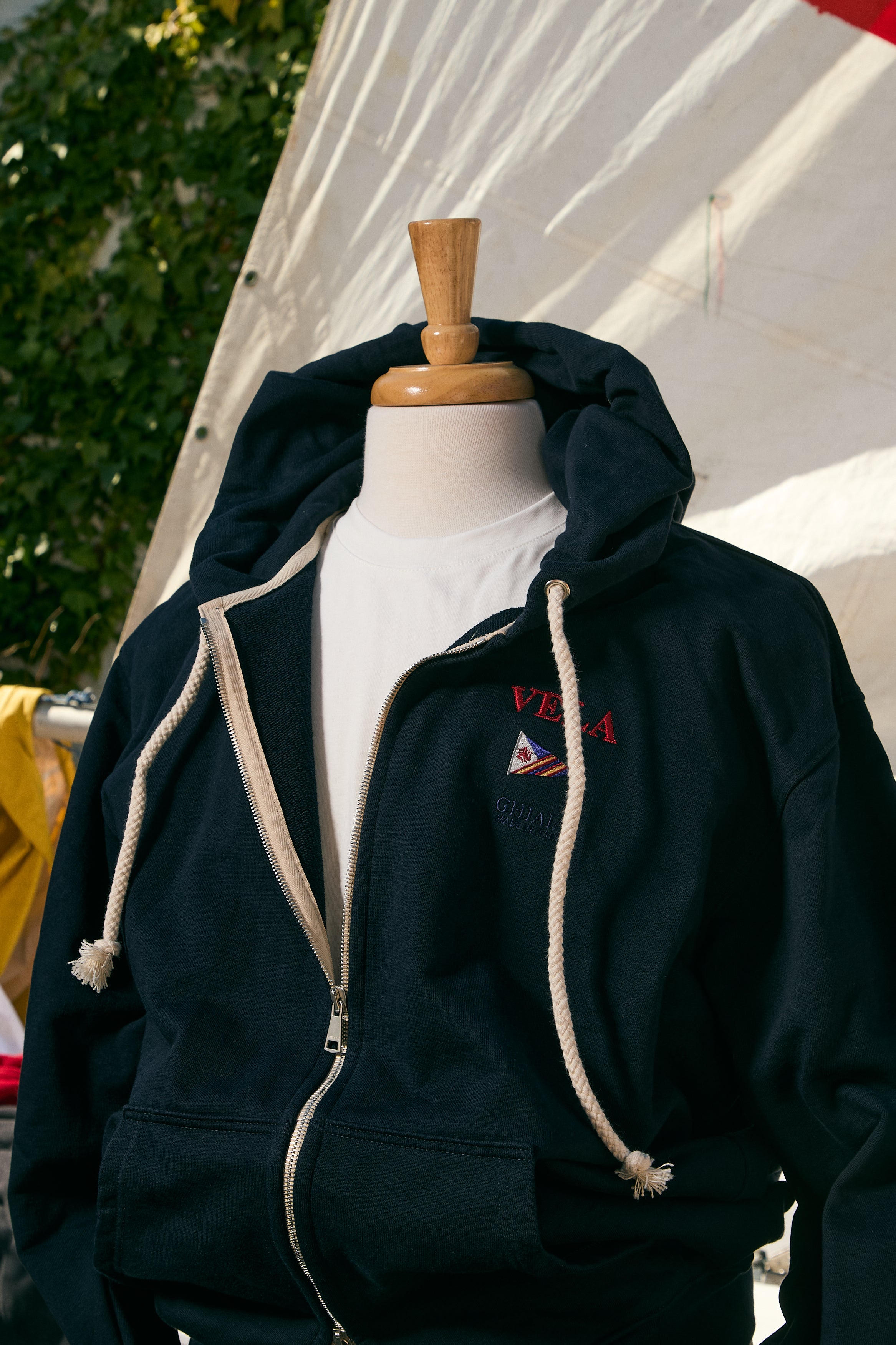 VELA Full-Zip Cotton Hooded Sweatshirt