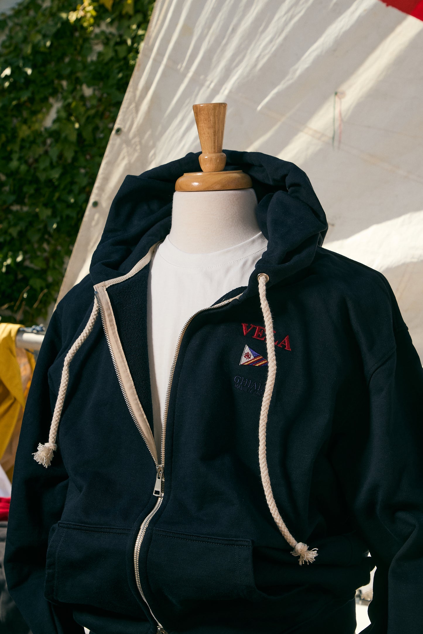 VELA Full-Zip Cotton Hooded Sweatshirt