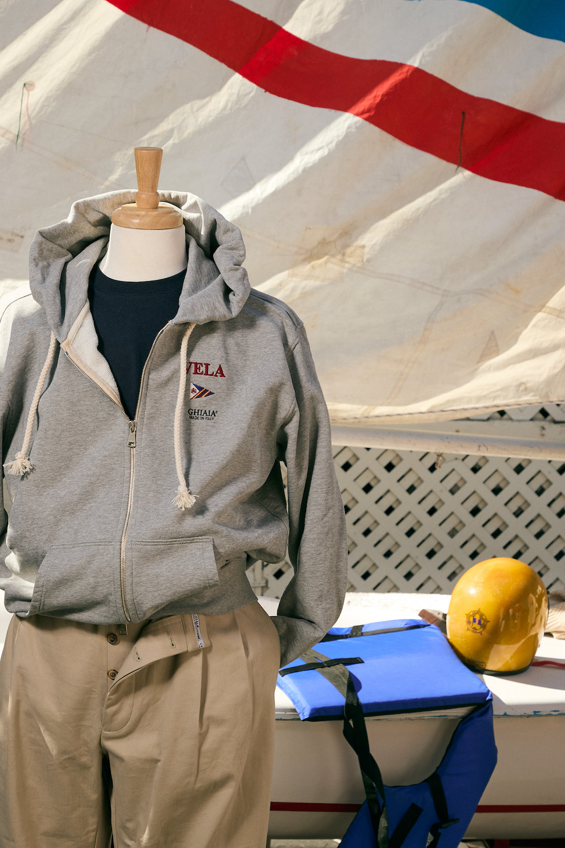 VELA Full-Zip Cotton Hooded Sweatshirt