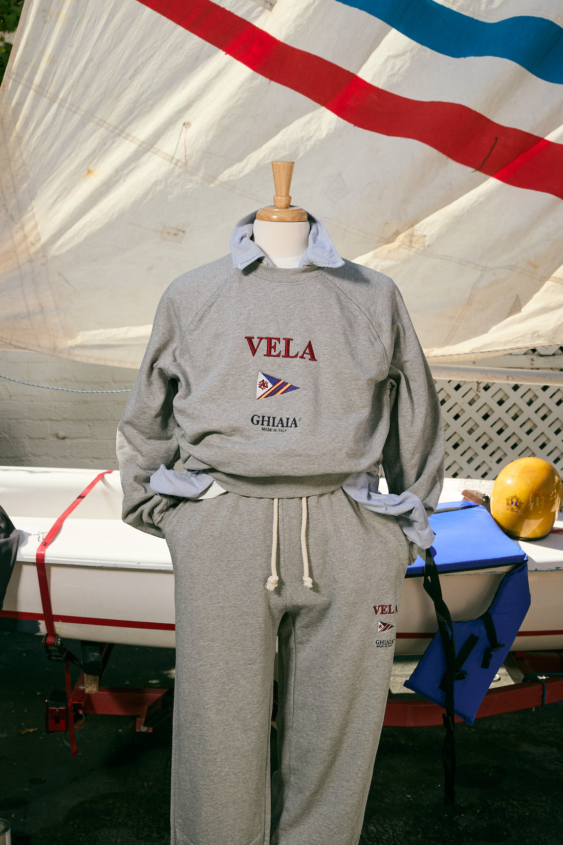 VELA Cotton Raglan Crewneck Sweatshirt