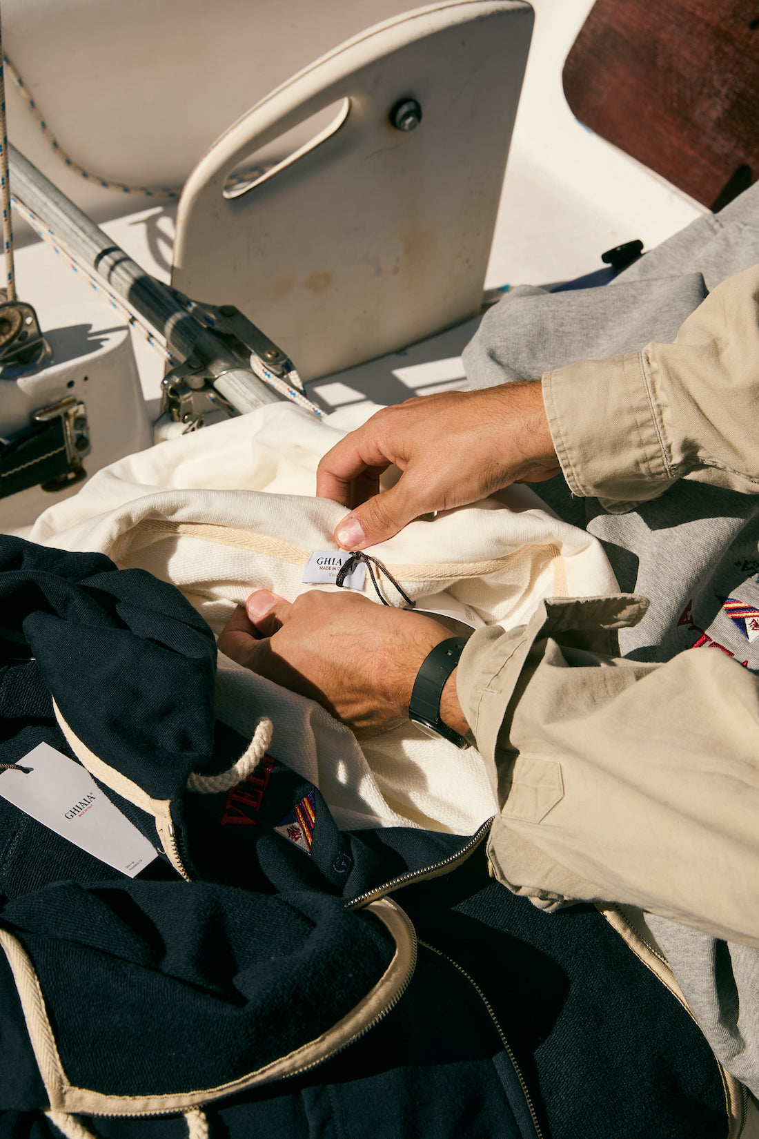 VELA Full-Zip Cotton Hooded Sweatshirt