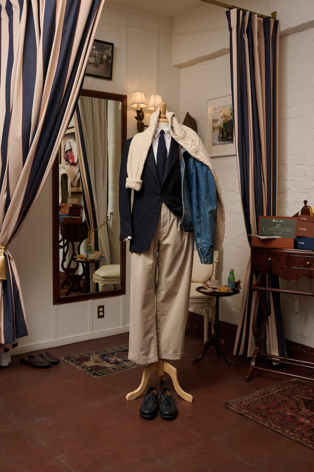 Marinaio Cotton Double Pleated Pants