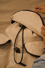 PELLE Travel Canvas-Leather Backpack