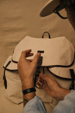 PELLE Travel Canvas-Leather Backpack