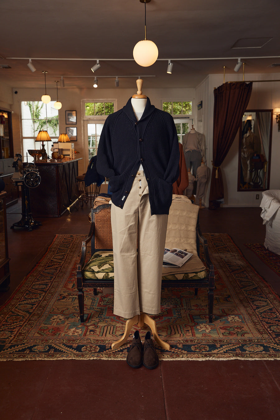 Marinaio Cotton Shawl Collar Cardigan