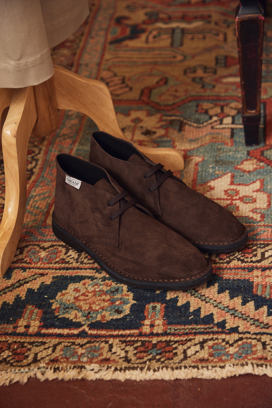 Deconstructed Suede Desert Boots