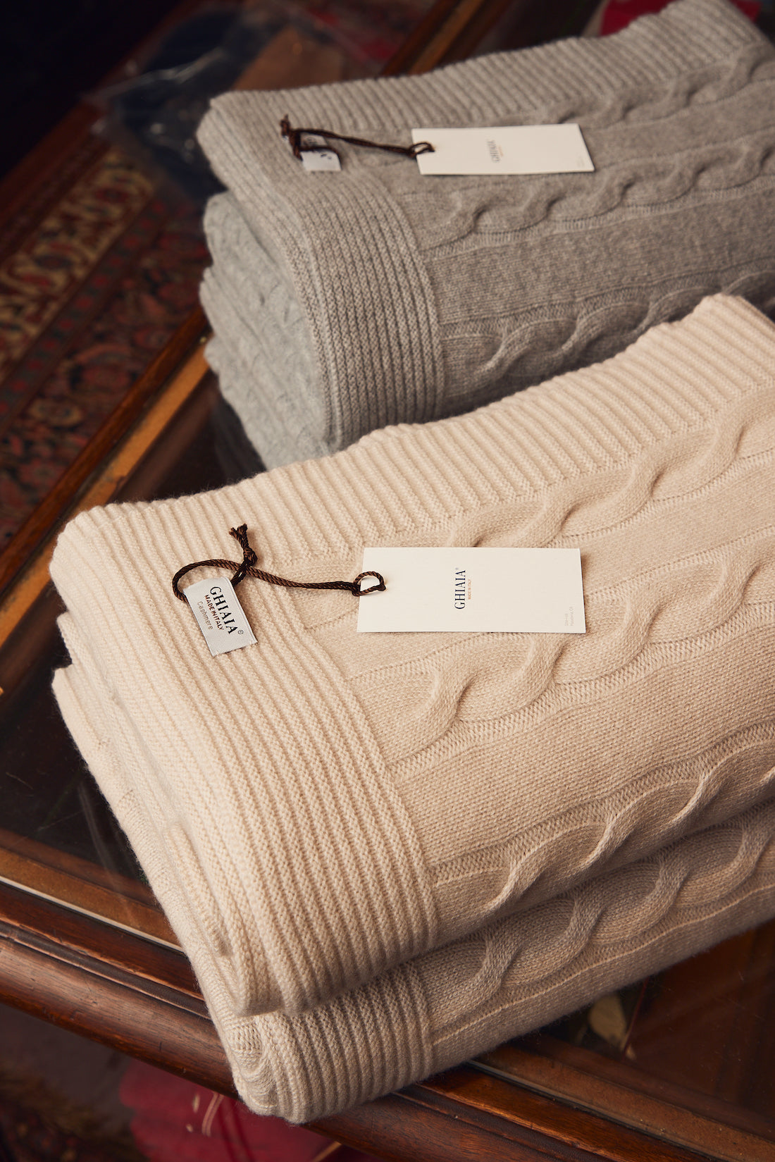 Casa Cashmere Treccia Cable Blanket
