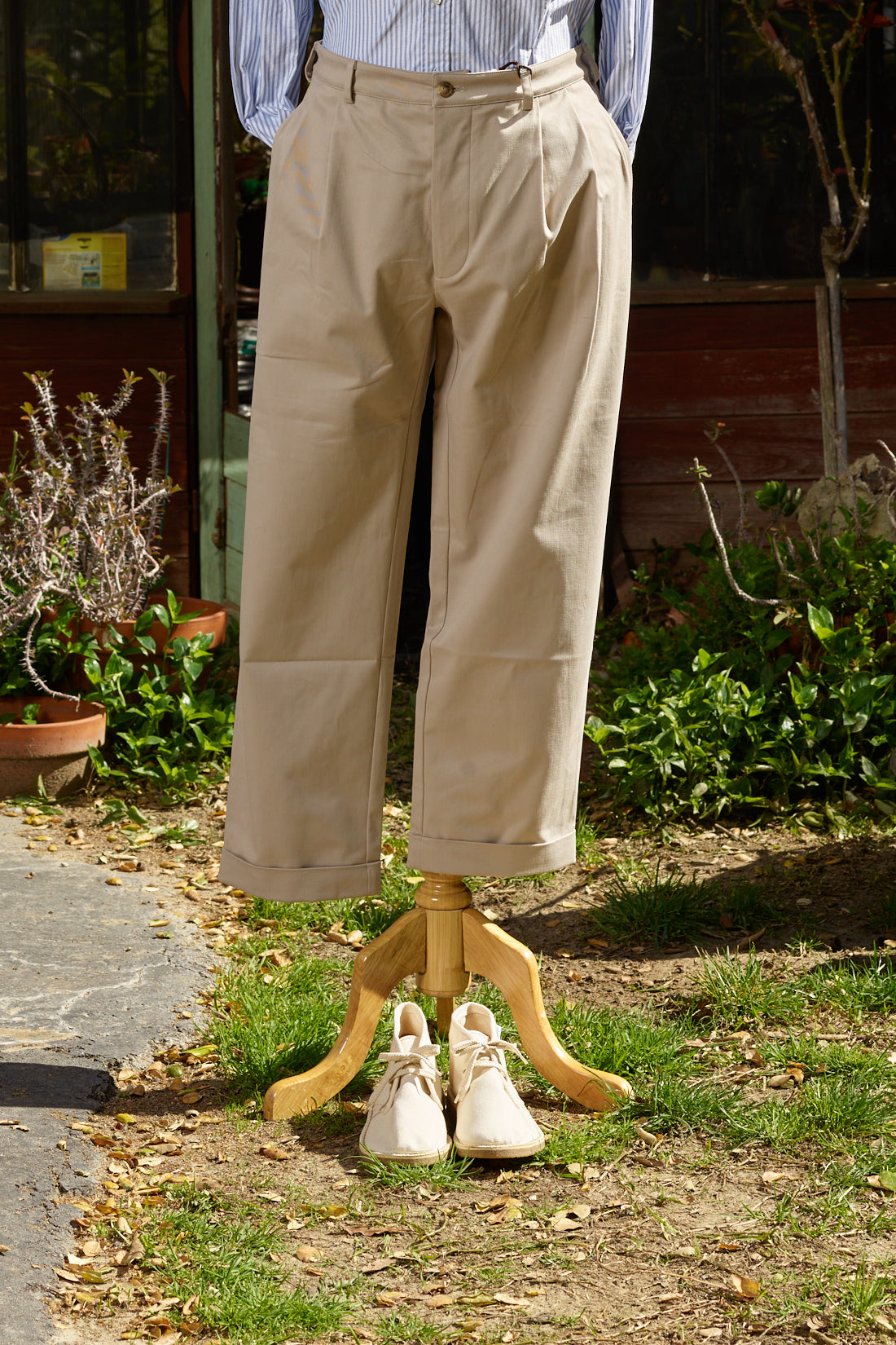 Marinaio Cotton Double Pleated Pants