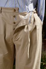 Marinaio Cotton Double Pleated Pants