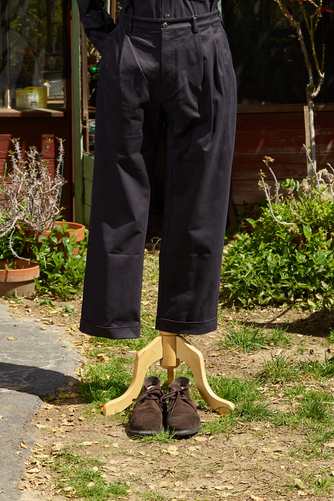 Marinaio Cotton Double Pleated Pants