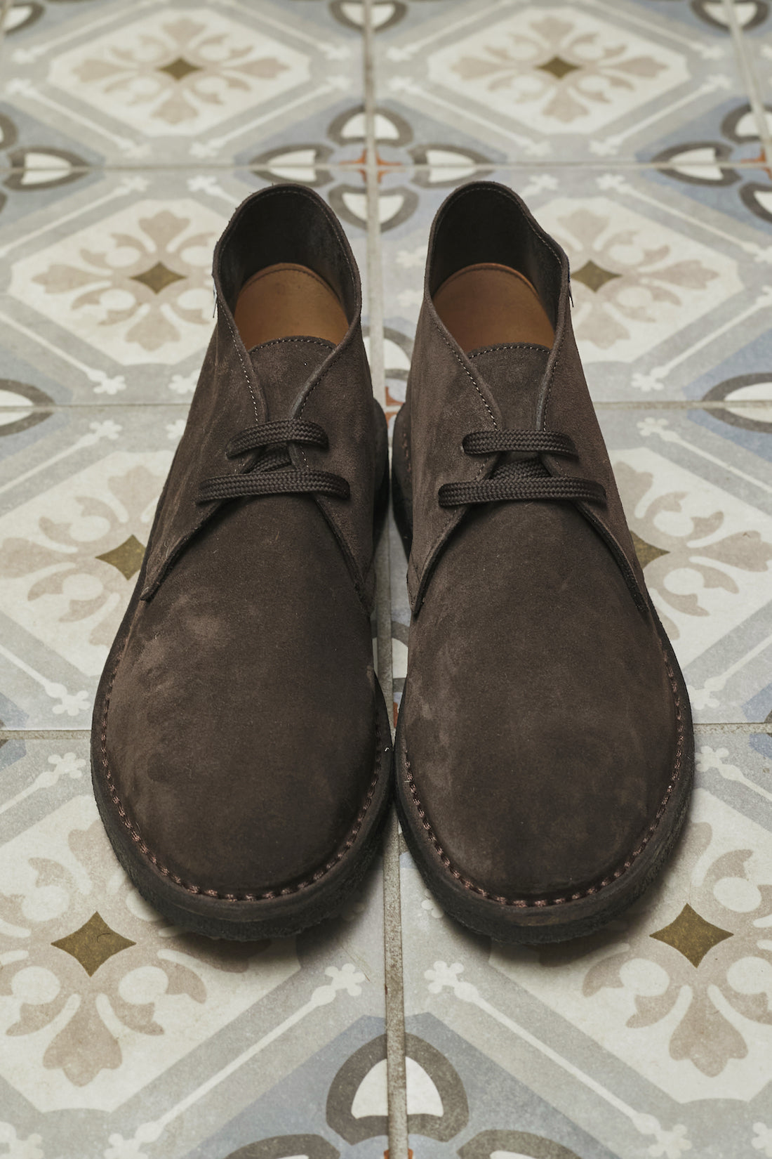 Deconstructed Suede Desert Boots