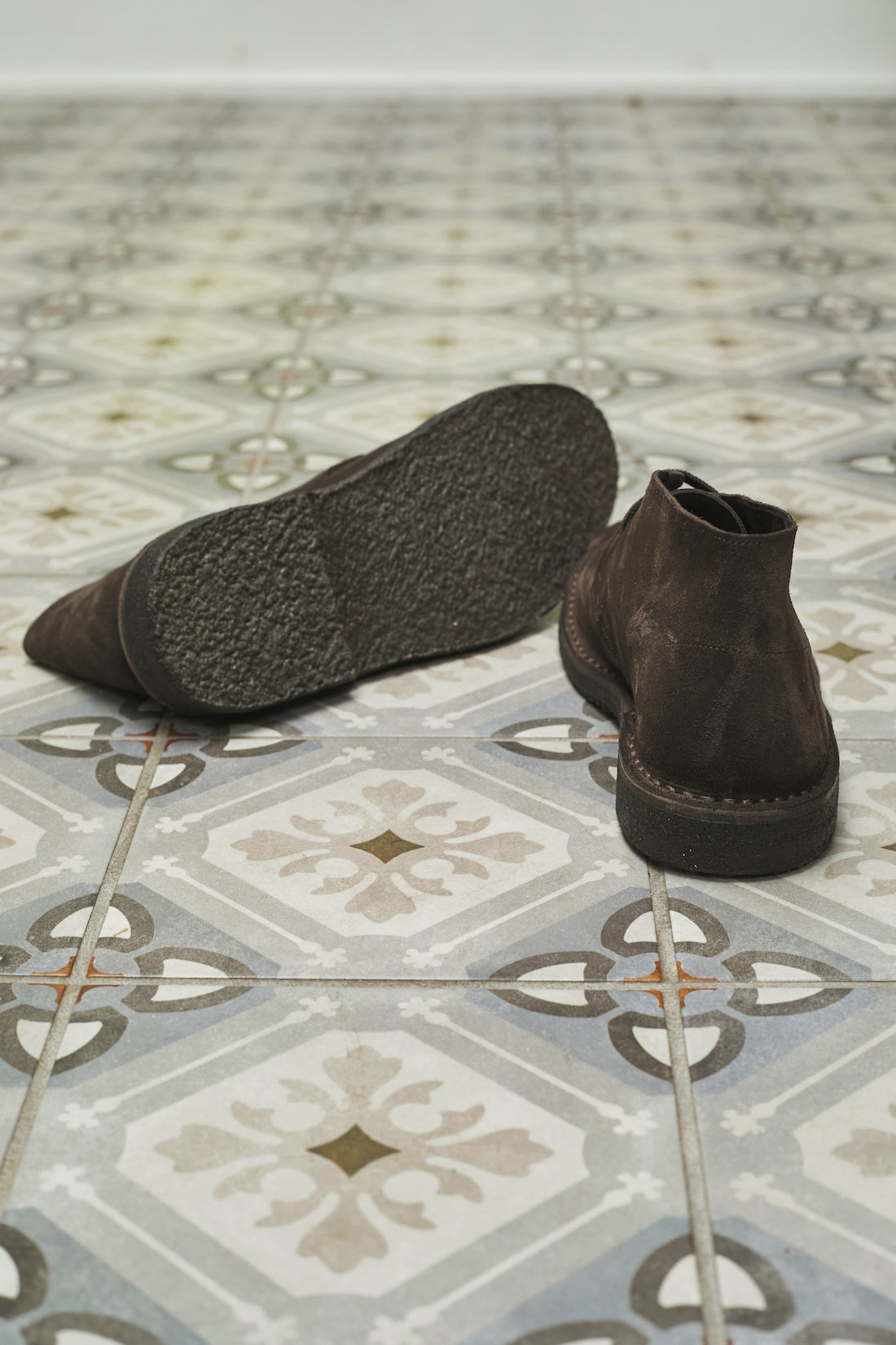 Deconstructed Suede Desert Boots