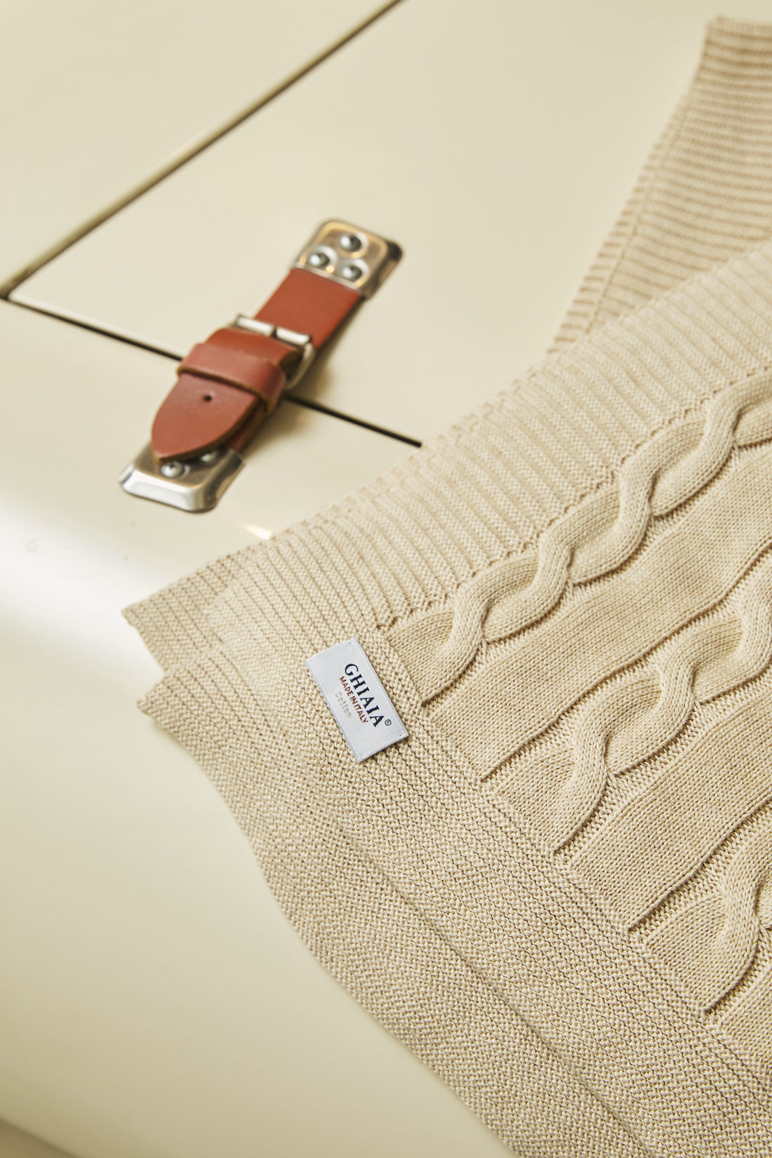 Barca Cotton Treccia Cable Blanket
