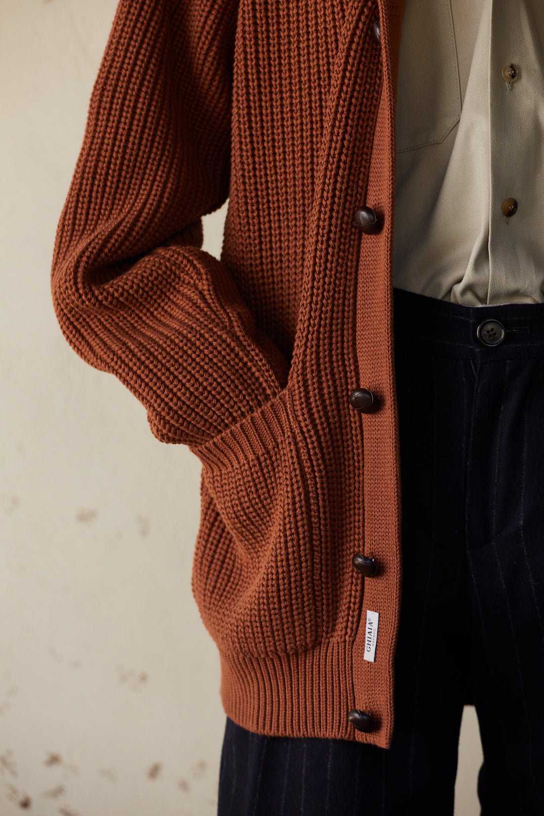 Marinaio Cotton Shawl Collar Cardigan