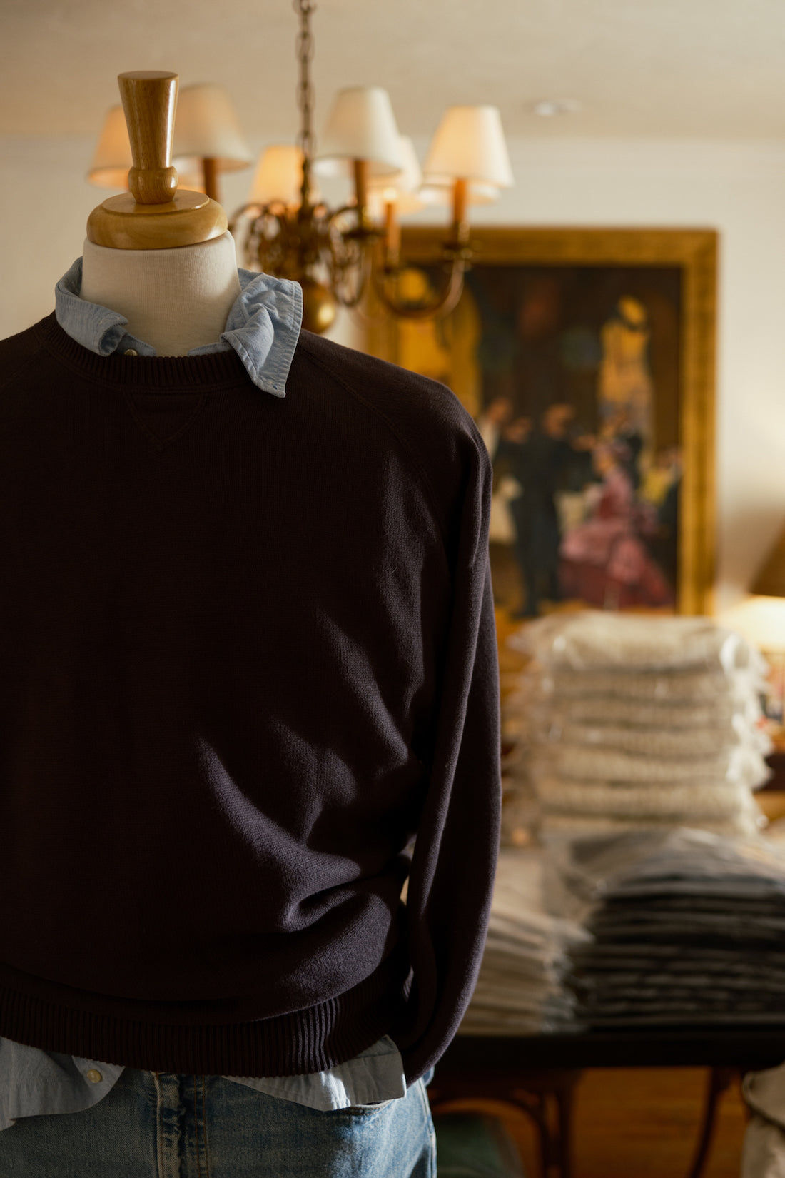 Cotton Raglan Crewneck